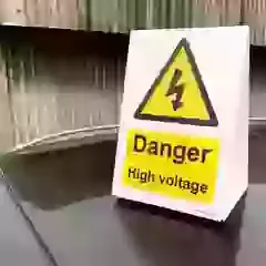 Electric and Hybrid Vehicle Danger High Voltage Sign